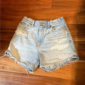 American Eagle Highest Rise ’90s Boyfriend‎ Denim Shorts 00 | STRIGID Raw (0810)